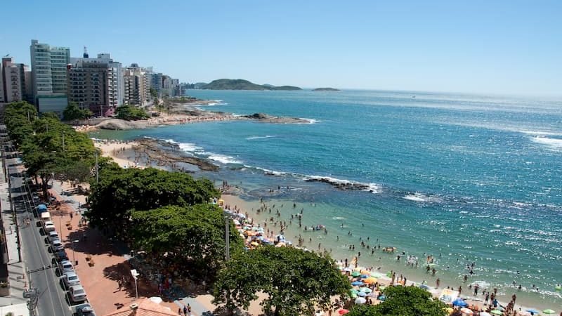 Corpus Christi em Guarapari - vista aerea das praias durante o feriado prolongado